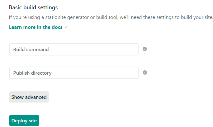 Netlify new settings screen