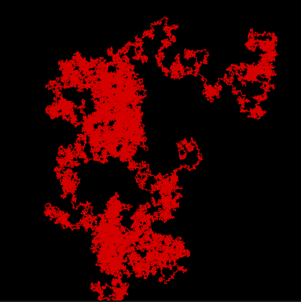 1024x1024 Random Walk generated map with 524280 iterations